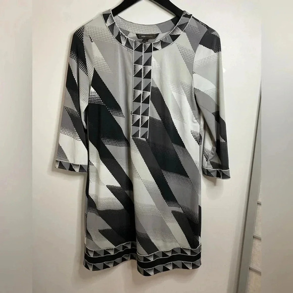 BCBGMaxAzria Black & Gray A-Line shift style Dress - small - Picture 1 of 7